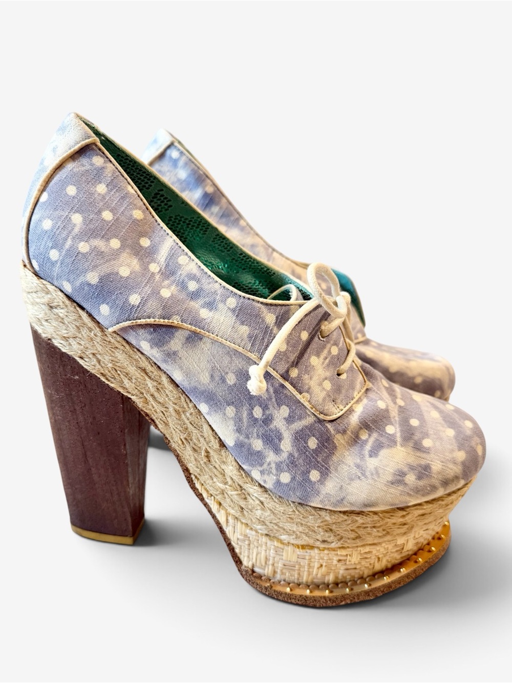 Irregular Choice Dan Sullivan Platform Lace Up Chunky Heel Size 41 Whimsical